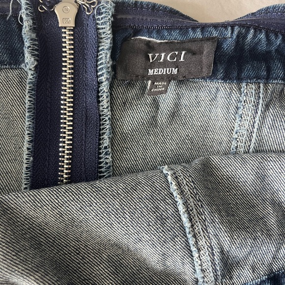 Vici Blue Denim Zipper Dress - Picture 3 of 3